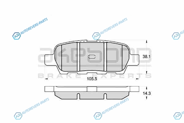 AN-654WK Колодки тормозные дисковые задние NISSAN TEANA (J31) AN-654WK