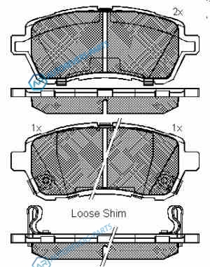 D0051M Колодки тормозные дисковые Mazda 2 07-15 D0051M