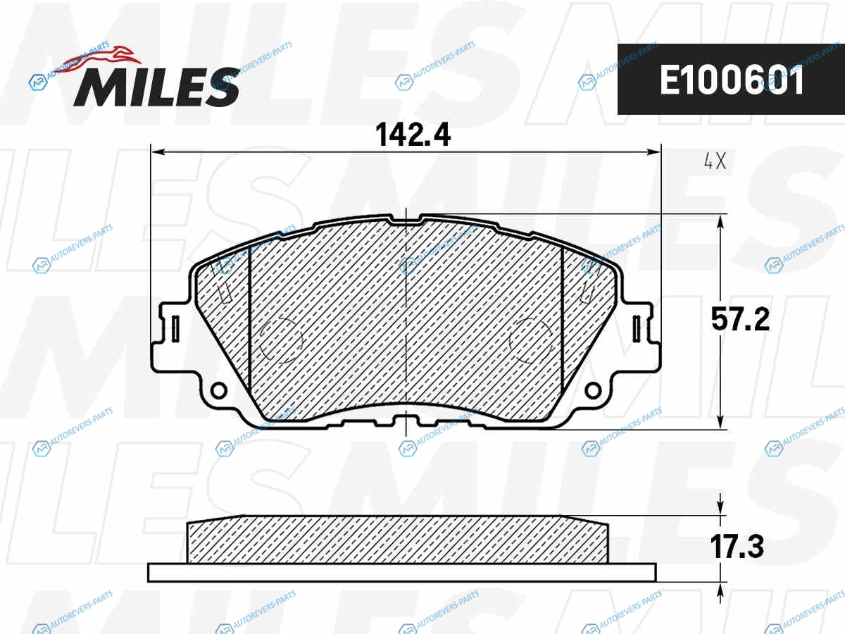 E100601 Колодки тормозные TOYOTA CAMRY 18- передние E100601