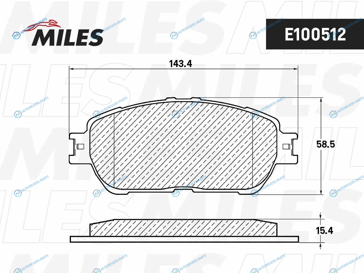 E100512 Колодки тормозные TOYOTA CAMRY (V30) 01-06 передние E100512