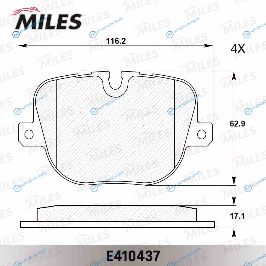 E410437 Колодки тормозные (Смесь Low-Metallic) ПОДХОДИТ ДЛЯ LAND ROVER RANGE ROVER IIISPORT 5.0 09- задние (без датчика) (TRW GDB1824) E410437