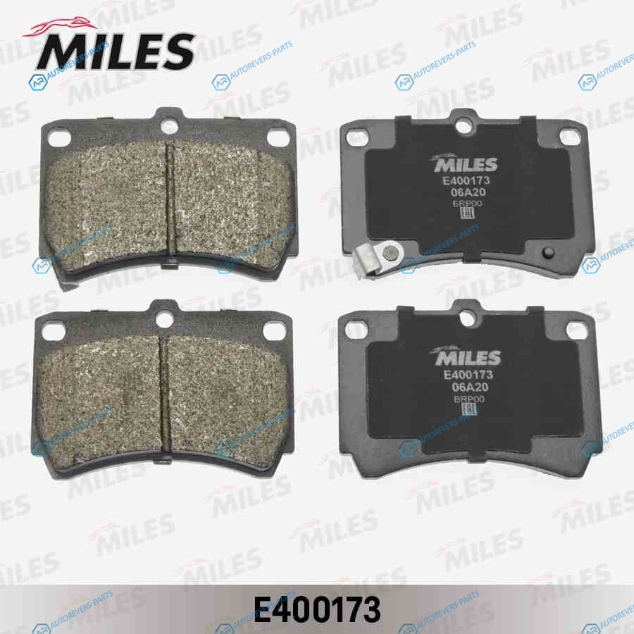 E400173 Колодки тормозные (Смесь Low-Metallic) передние (Kia Rio 00-05. Mazda Demio 98-. 323 94-98) (без датчика) (TRW GDB3206) E400173
