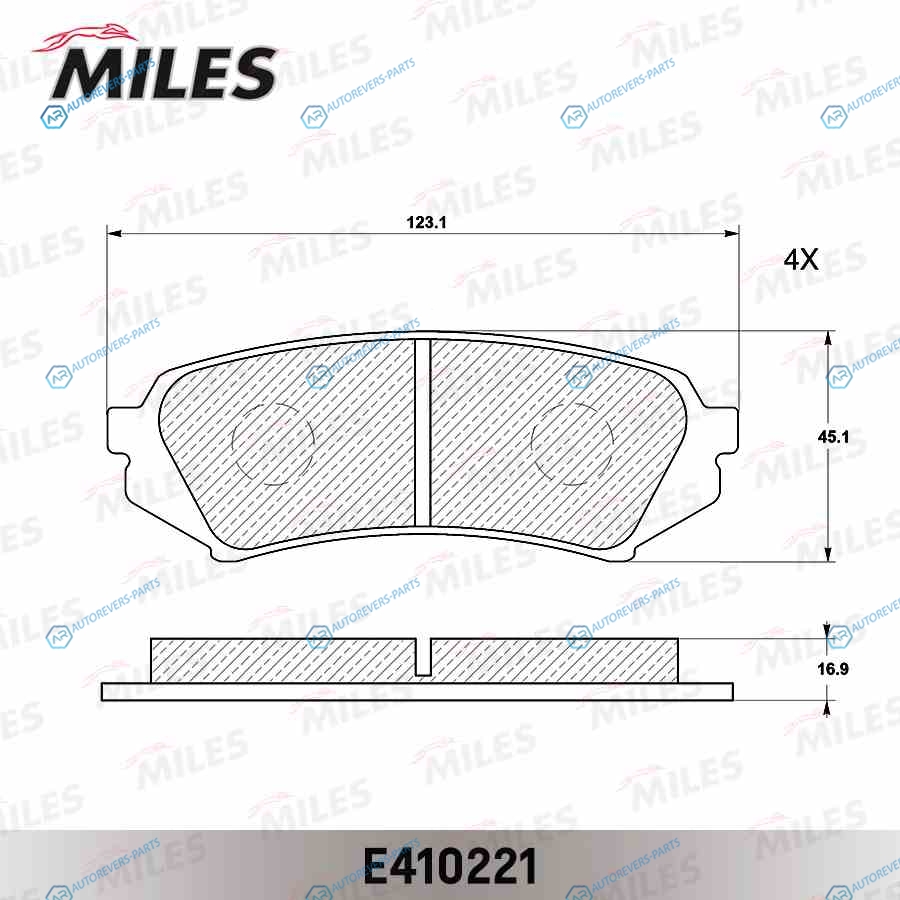 E410221 Колодки тормозные (Смесь Low-Metallic) задние (TOYOTA LAND CRUISER 100 9807LEXUS LX470 9807) (без датчика) (TRW GDB3198) E410221