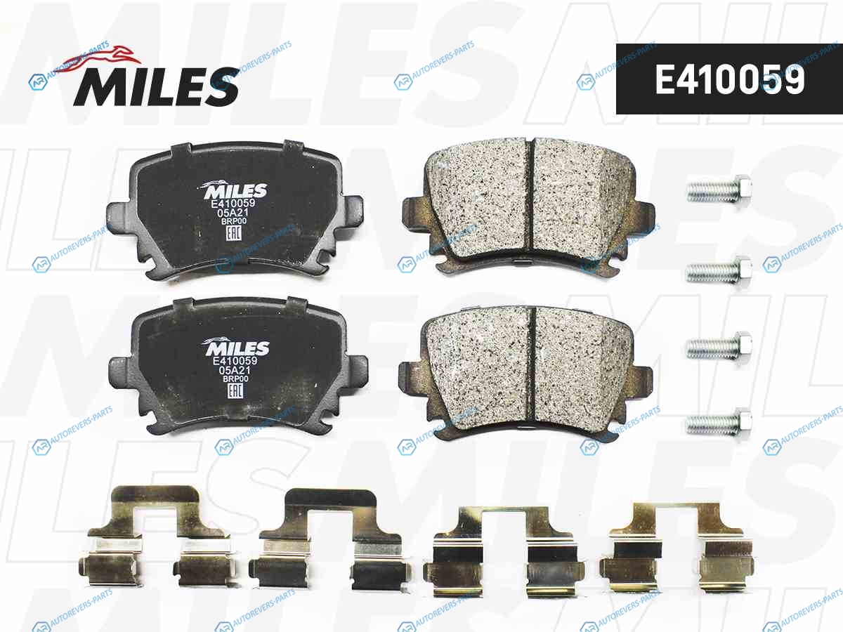 E410059 Колодки тормозные (Смесь Low-Metallic) задние (AUDI A4 (B7). A6 (C6). SKODA OCTAVIA (1Z_). VW PASSAT (3C_. 36_)) (без датчика + болты)  (TRW GDB1551) E410059