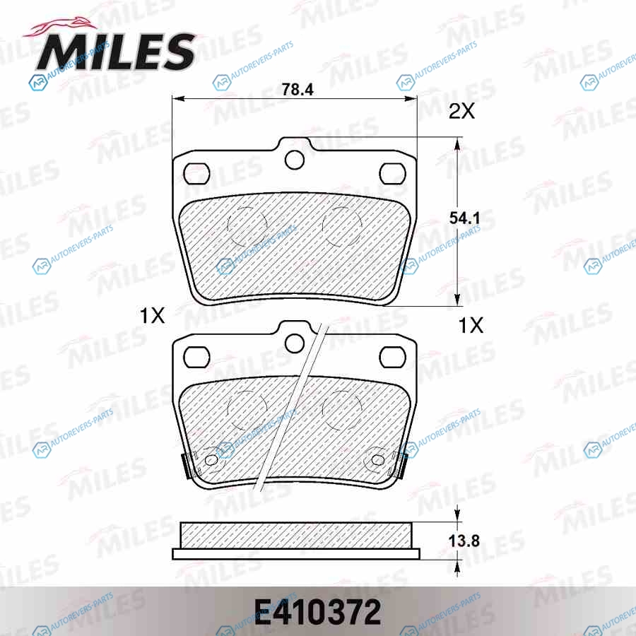 E410372 Колодки тормозные (Смесь Low-Metallic) TOYOTA RAV 4 II 1.8-2.0 00-05 задние (без датчика) (TRW GDB3279) E410372