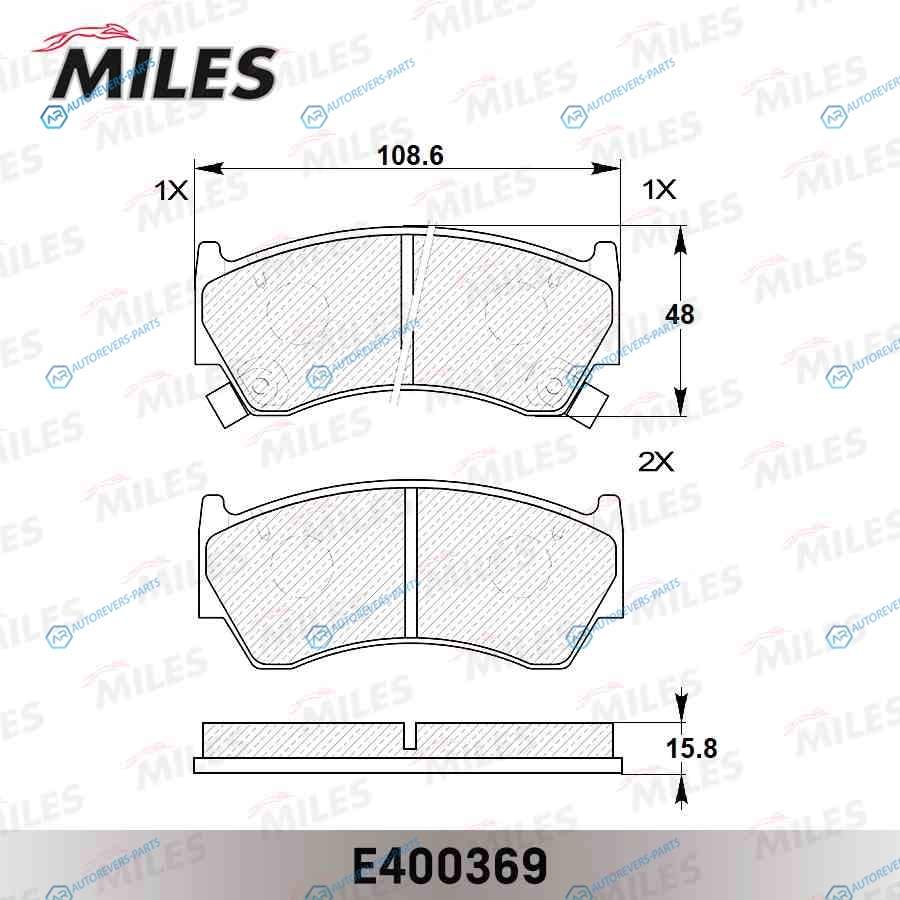 E400369 Колодки тормозные (Смесь Low-Metallic) NISSAN ALMERA N15 95-98 передние (без датчика) (TRW GDB3180) E400369