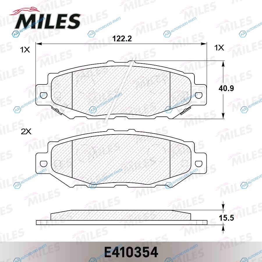 E410354 Колодки тормозные (Смесь Low-Metallic) LEXUS GS 300 93-97TOYOTA SUPRA 3.0 93-98 задние (без датчика) (TRW GDB1185) E410354