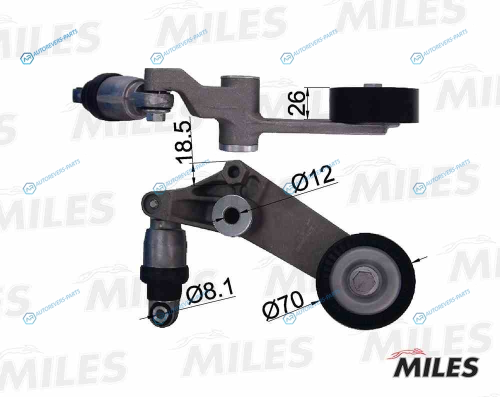 AG00310 Натяжитель ремня приводного TOYOTA AVENSISRAV 4COROLLA 1.4-1.8 AG00310