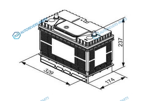 0 092 T30 500_аккумулятор! ETN 9 T3 105Ah 800А 329|172|237|