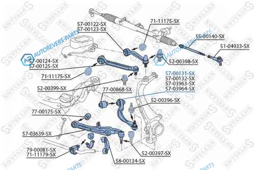 57-00131-SX_рычаг задний нижний левый!| Audi A6 all 04>