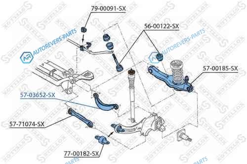 57-03652-SX_рычаг задней подвески верхний!| Ford Focus 98-04