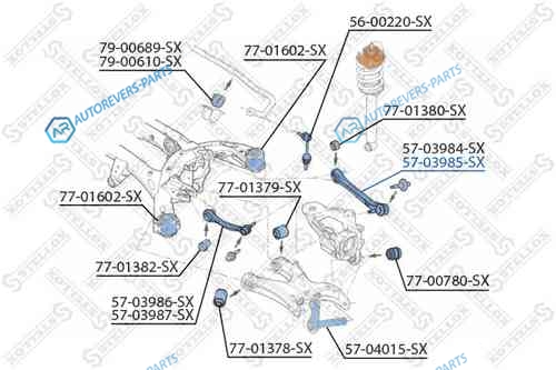 57-03985-SX_рычаг задней подвески верхний задний правый!| BMW X5|X6 07-13