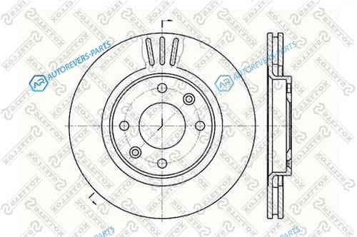 6020-1929V-SX_диск тормозной передний!| Citroen C3|Xsara| Peugeot 206 1.1-2.0HDi 96>