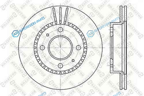 6020-2244V-SX_диск тормозной! пер.|Nissan Almera 1.4 95-00
