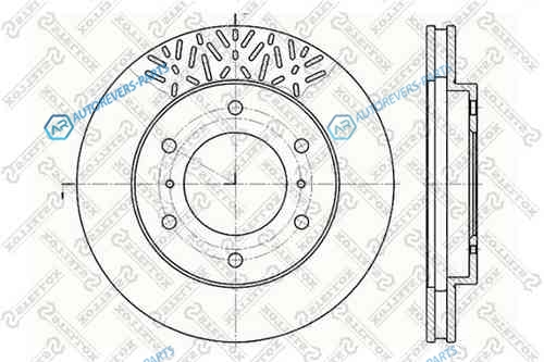 6020-3033V-SX_диск тормозной передний!| Mitsubishi Pajero 3.2GDi 00>