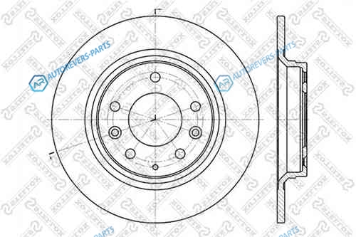 6020-3246-SX_диск тормозной задний!| Mazda 6 1.8-2.3|2.0Di 02>
