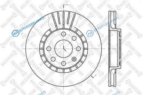 6020-3613V-SX_диск тормозной передний!| Opel Astra|Ascona|Kadett 1.4-2.0D 87>