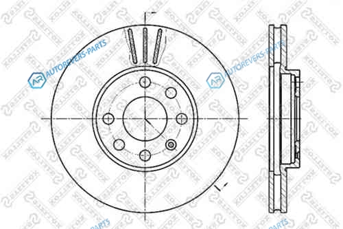6020-3629V-SX_диск тормозной передний!| Opel Astra 1.4-1.7TD 98>