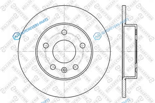 6020-3631-SX_диск тормозной задний!| Opel Astra 1.6-2.2D 97>