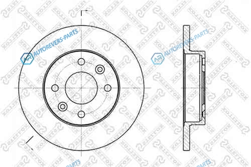 6020-3908-SX_диск тормозной передний!| Renault Clio|R19|R21 1.2-1.9D 86>