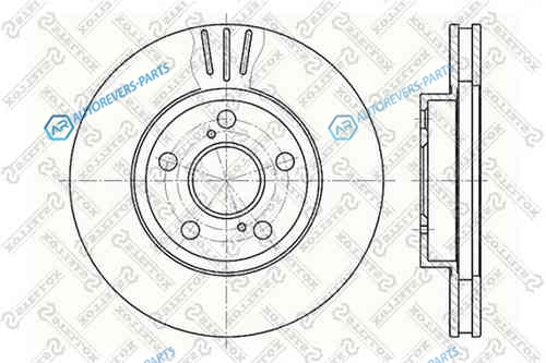 6020-4539V-SX_диск тормозной передний!| Toyota Carina 1.6 92-97