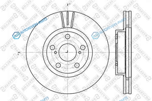6020-4564V-SX_диск тормозной передний!| Toyota Avensis all 97-01