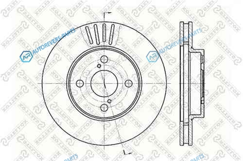 6020-4582V-SX_диск тормозной передний!| Toyota Corolla 1.4-1.8 01>
