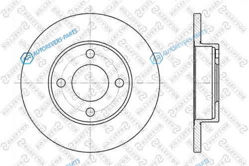 6020-4718-SX_диск тормозной передний!| Audi 80|90|100 1.6-2.0D 86-91