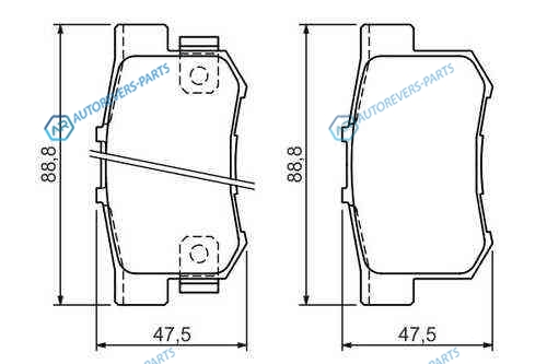 0 986 494 358_колодки дисковые задние!| Fiat Sedici 1.6|2.0D 06>| Honda CR-V II 2.0 i-VTEC 02-06