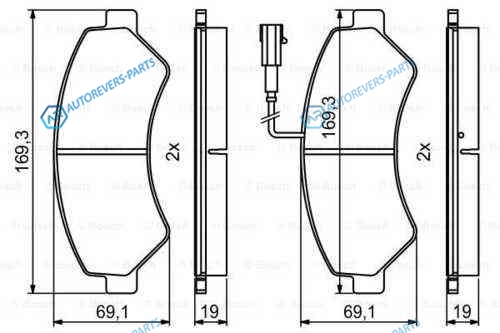 0 986 494 799_колодки дисковые передние!| Fiat Ducato 2.0D-3.0D 06>