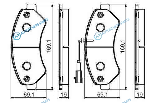 0 986 495 095_колодки дисковые передние!| Citroen Jumper 2.2HDi|3.0HDi| Fiat Ducato 2.3D|3.0D 06>