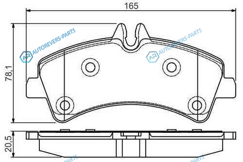 0 986 495 099_колодки дисковые задние!| MB Sprinter| VW Crafter 50 2.5TDi 06>