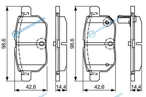 0 986 495 286_колодки дисковые задние!| Toyota Auris 1.4VVTi-2.2D 07>|Yaris 1.0VVTi 06>