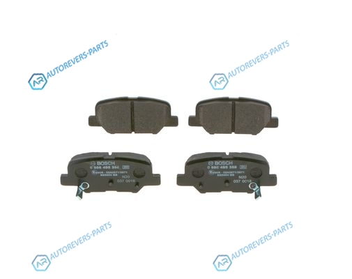 0 986 495 358_колодки диск. задн.! с антискр. пластинами|Mazda 6| Mitsubishi Outlander 2.0|2.4i 12>