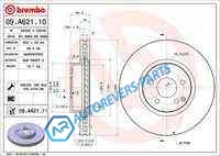 09.A621.11_диск тормозной передний!| MB W204|S204|W212 3.5i|3.2CDi 07>