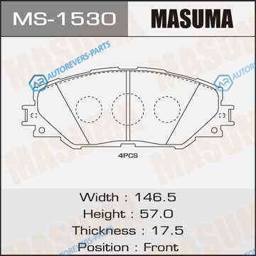 MS-1530_колодки дисковые передние!| Toyota Rav4 2.0VVT-i|2.2D-4D 06>