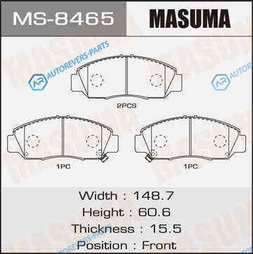 MS-8465_колодки дисковые передние!| Honda Jazz 1.2i|1.4 02>|Stream 1.7i|2.0i 01>
