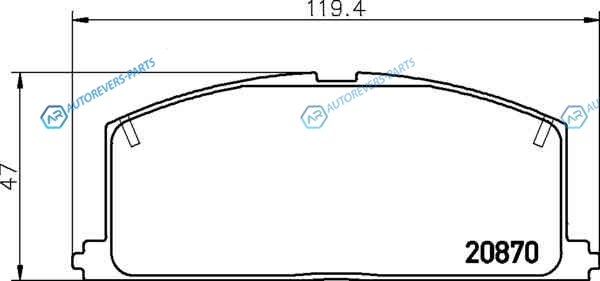 NP1001_колодки дисковые передние!| Toyota Camry 82-88|Carina 1.6-2.0D <98
