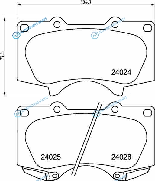 NP1012_колодки дисковые передние!| Toyota Land Cruiser J12 4.0i|3.0D 03>