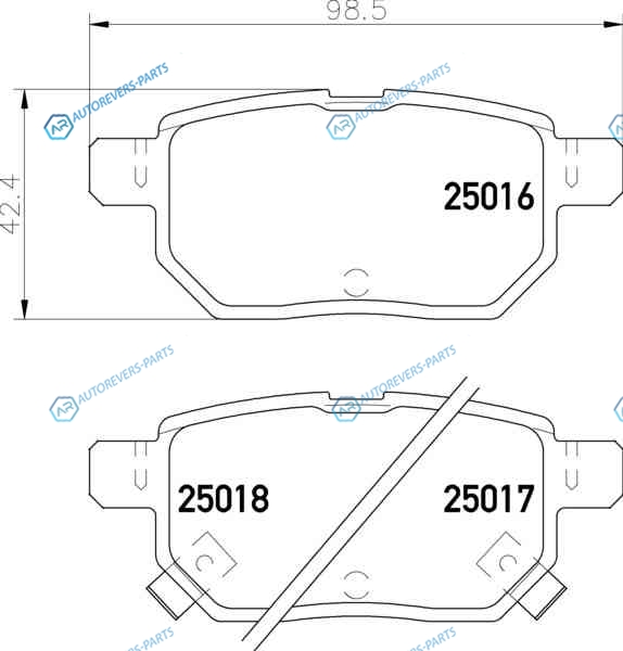 NP1071_колодки дисковые задние!| Toyota Auris 1.4VVT-i -2.2D 07>|Yaris 1.0VVT-i 06>