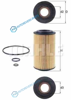OX 153D3 Фильтр масляный (вставка)