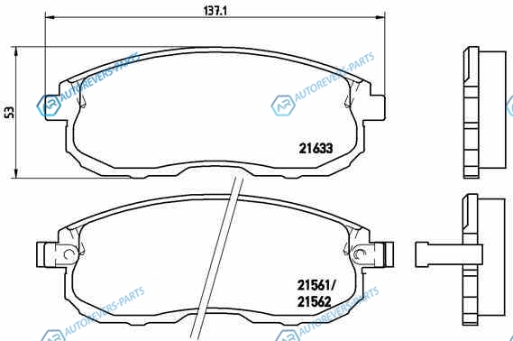 P56021_=GDB1003=572346B !колодки дисковые п.| Nissan Maxima 2.0|3.0i & 24V 89>