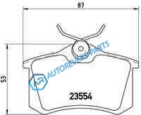 P85020X_колодки дисковые задние! XTRA| Seat Cordoba 1.2-1.6|1.4TDi 02-09|Volkswagen Polo 1.9TDi 03>