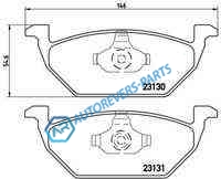 P85041X_колодки дисковые передние! XTRA| без датчика| VW Golf IV|Skoda Octavia 1.4-1.9SD 99>