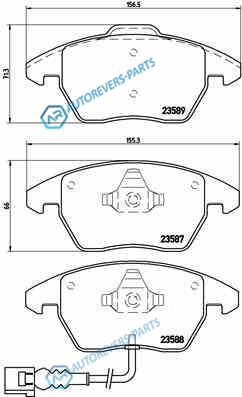 P85075X_колодки дисковые передние! XTRA| Audi A3 диск 15|16| VW Golf V 1.4-2.0TD диск 15 03>
