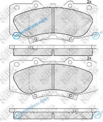 PN0548-NIBK_колодки дисковые передние!| Toyota Hilux 2.5D|2.5-3.0D-4D 07>