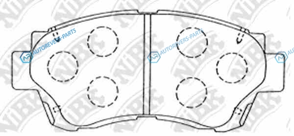 PN1228-NIBK_!колодки дисковые п.| Toyota Camry 2.2|3.0 91-96|Celica 2.0 92-99