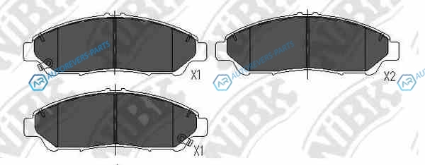 PN28001-NIBK_колодки дисковые ! передние| Acura MDX|ZDX07-11| Honda Pilot 09-11