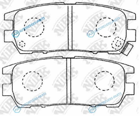 PN3280-NIBK_!колодки дисковые з.| Mitsubishi Pajero 2.4-2.8TD 90-94|Space Gear 95>