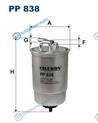 PP838 Фильтр топливный VW GROUP